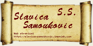 Slavica Samouković vizit kartica